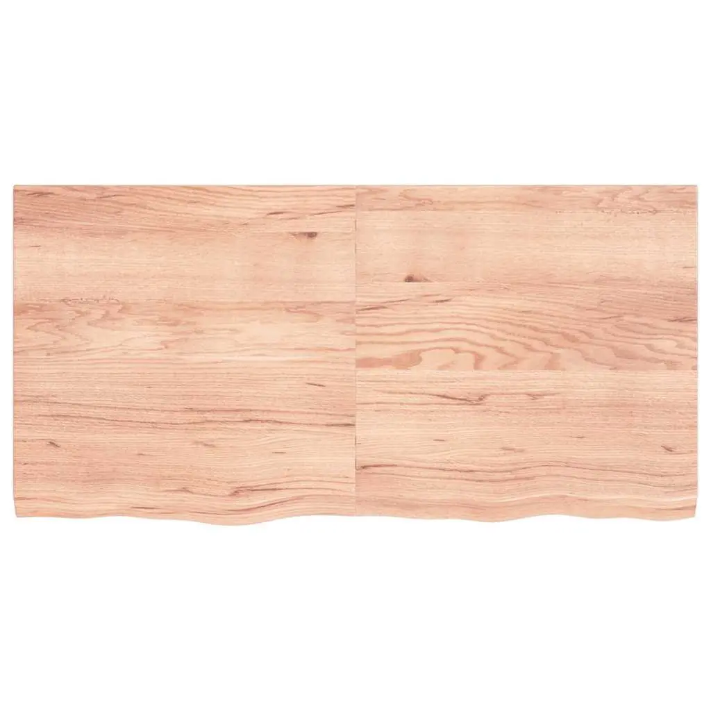 Wall Shelf Rustic Storage 120x60cm Light Brown Solid Oak Wood