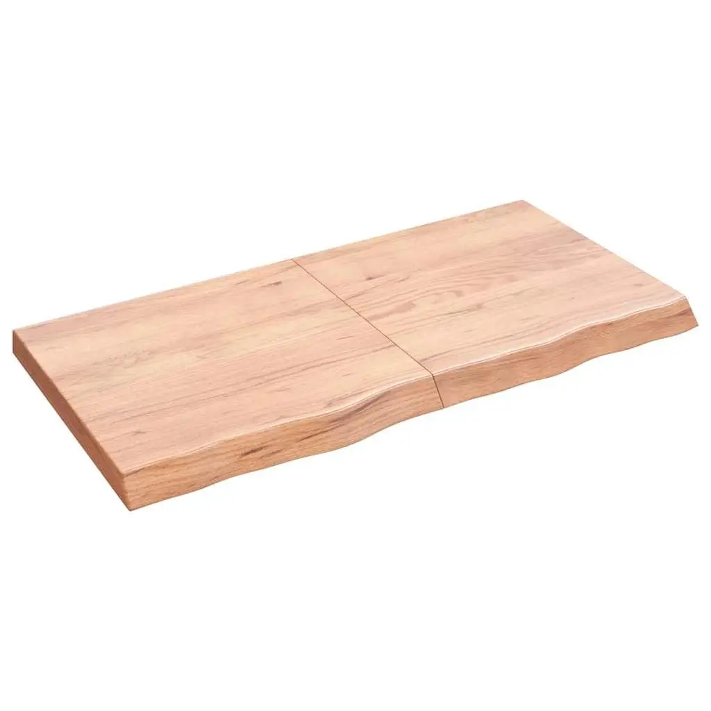 Wall Shelf Oak Solid Wood Rustic Brown Storage Folding Design 120x60cm