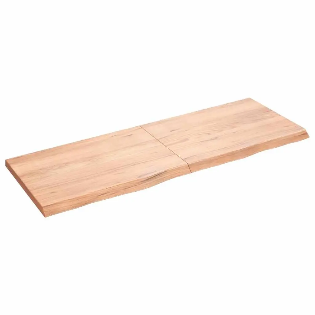 Wall Shelf Rustic Brown Solid Oak Wood Folding Storage 140x50 cm
