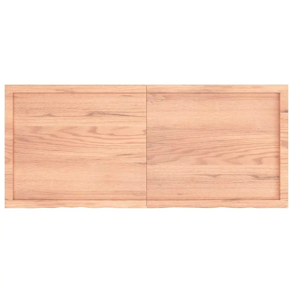 Wall Shelf Brown Solid Oak Wood 140x60cm Rustic Storage Handmade Live Edge