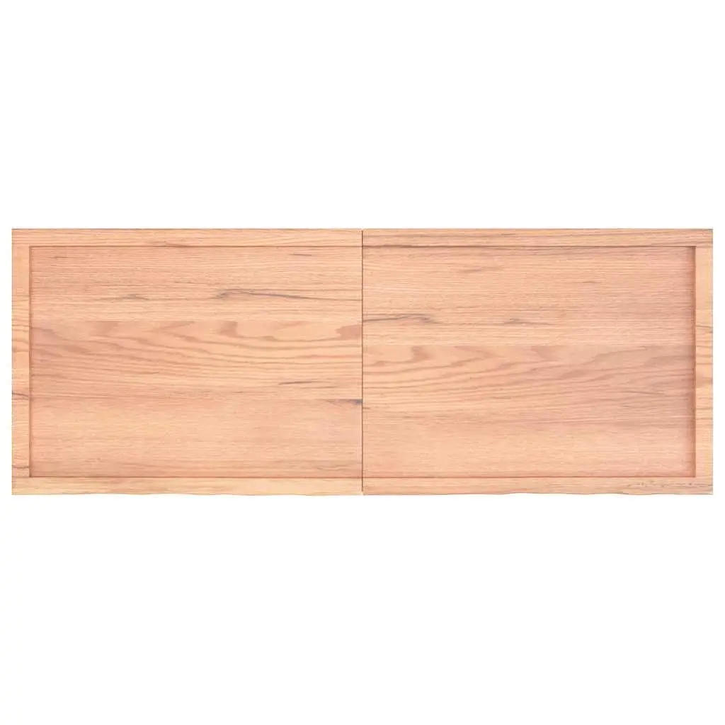 Wall Shelf Light Brown 160x60cm Solid Oak Wood Rustic Handmade Folding Storage