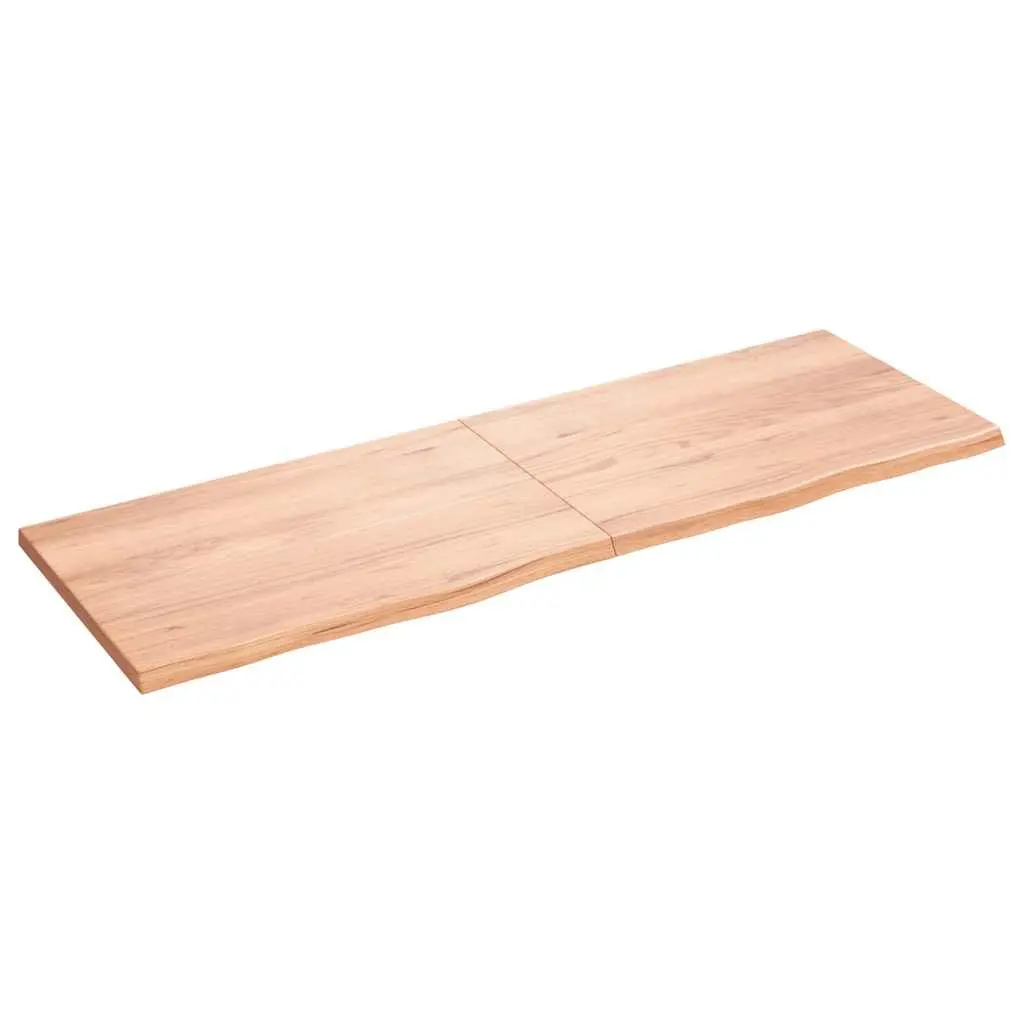 Wall Shelf Brown Solid Oak Wood Rustic Storage Folding Ledge 180x60cm