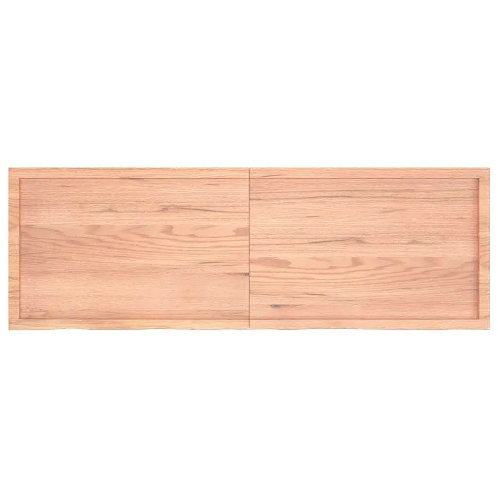Wall Shelf Brown Solid Oak Wood Rustic Storage Folding Ledge 180x60cm