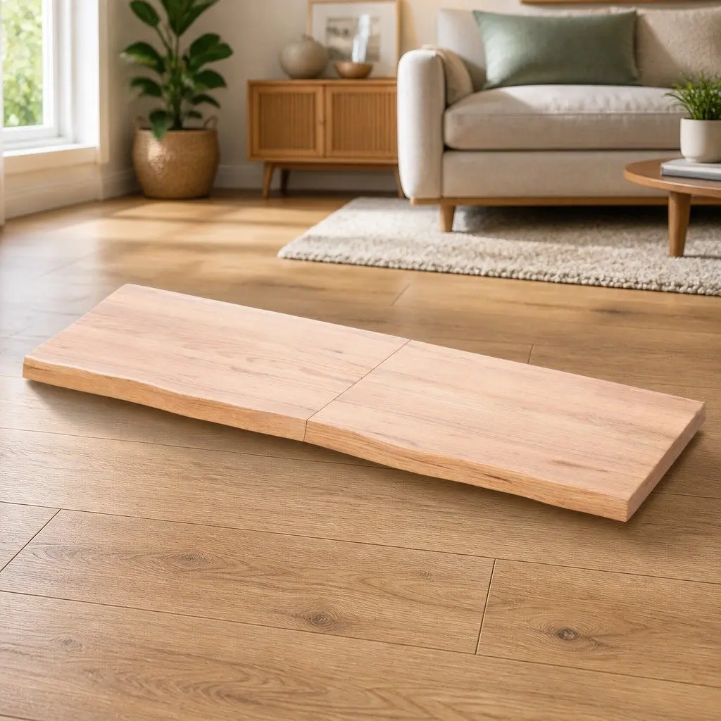 Folding Wall Shelf in Light Brown Oak