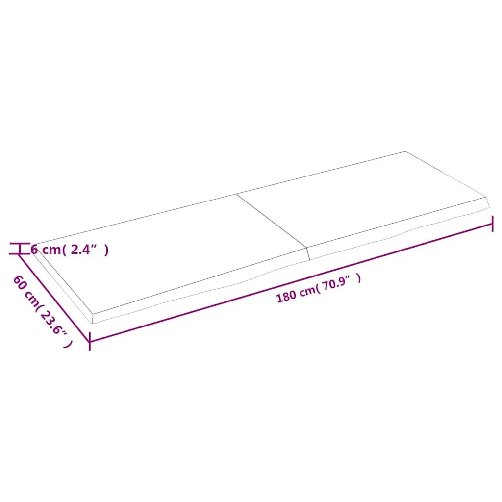 Folding Wall Shelf in Light Brown Oak