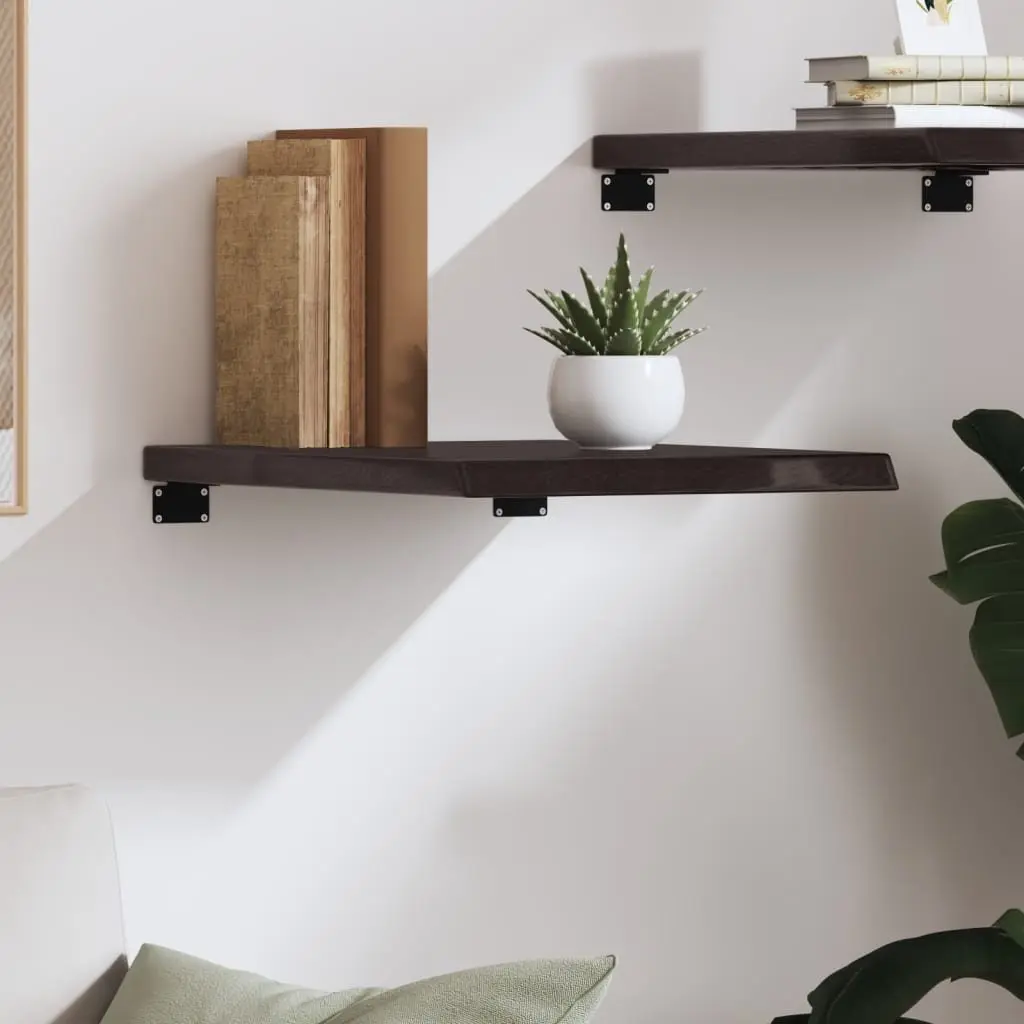 Dark Brown Oak Wall Shelf