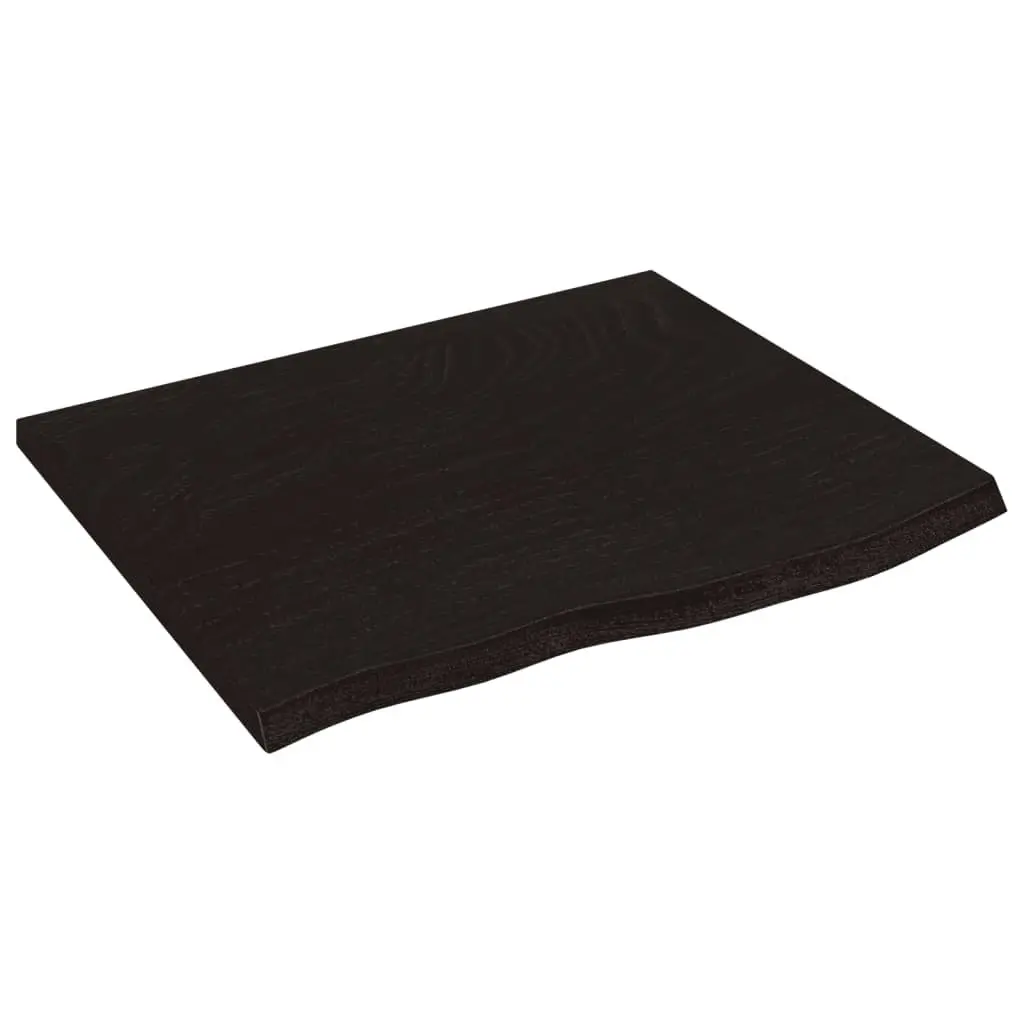 Wall Shelf Rustic Storage 60x50x2 cm Dark Brown Solid Wood