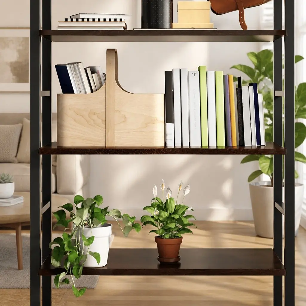 Wall Shelf Rustic Solid Oak Wood Dark Brown Floating Storage 80 x 50 x 2 cm