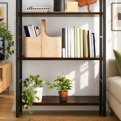 Quality Dark Brown Oak Wall Shelf 80x60x2 cm for Everyday Use