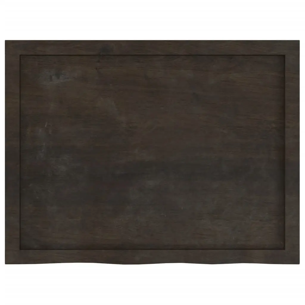 Wall Shelf Rustic Storage Solid Oak Wood Dark Brown Handmade Live Edge 80 x 60 x 2-6 cm