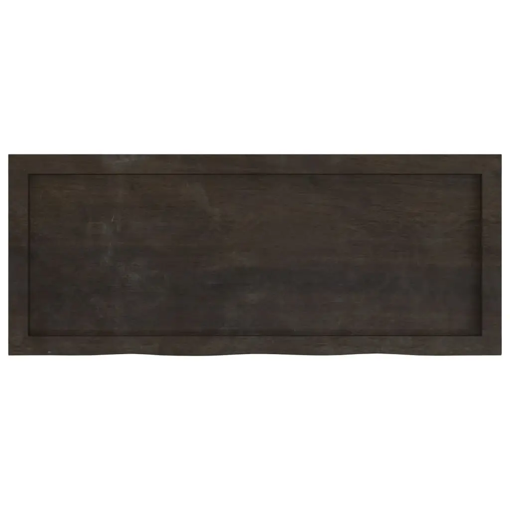 Wall Shelf Dark Brown Solid Oak Wood Rustic Storage Floating Shelf Living Room