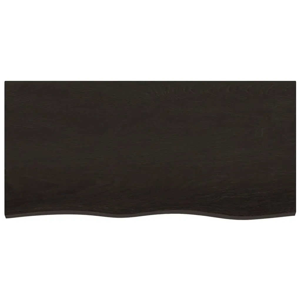 Dark Oak Wood Wall Shelf with Live Edge