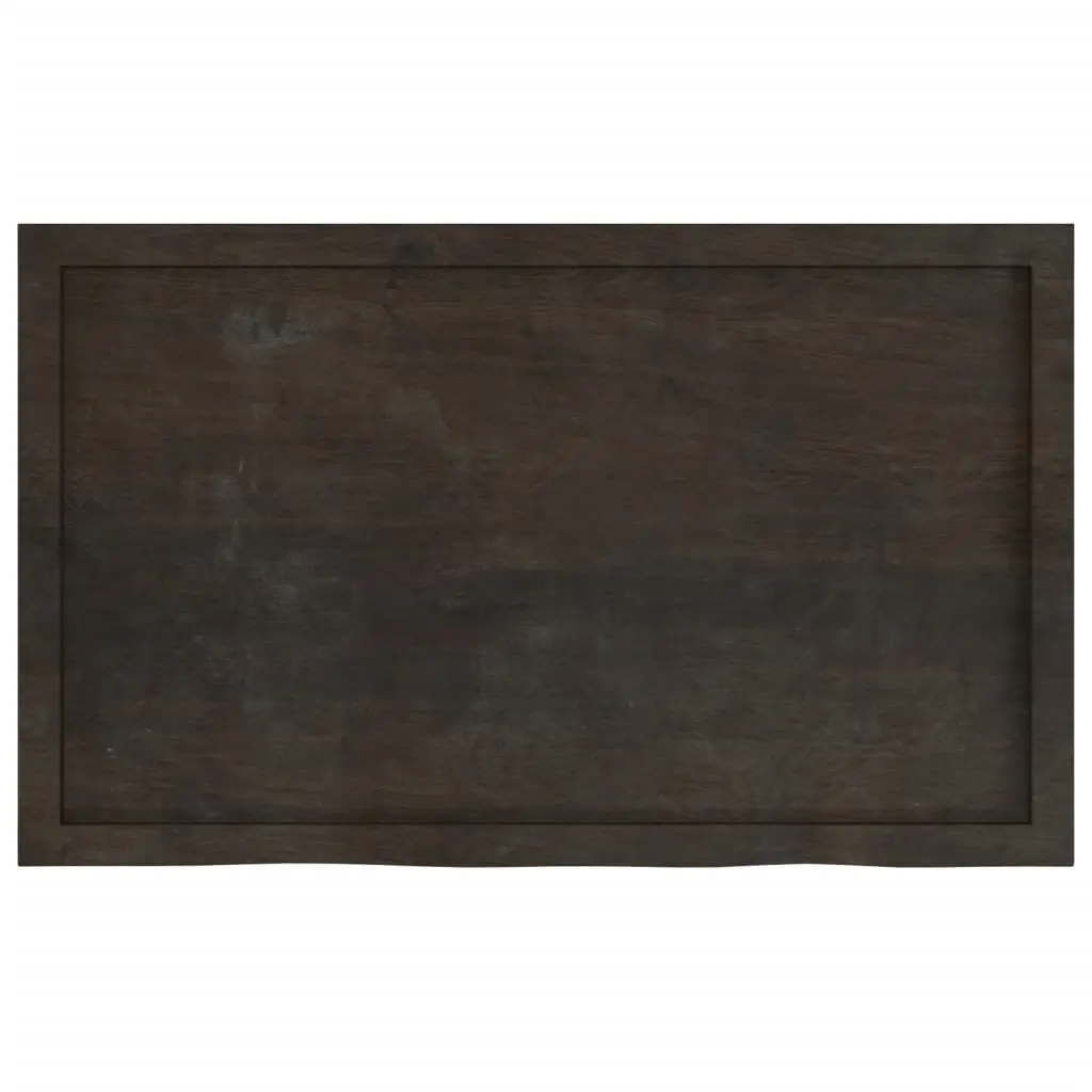 Wall Shelf Dark Brown Solid Oak Wood Storage Rustic Live Edge Floating Ledge