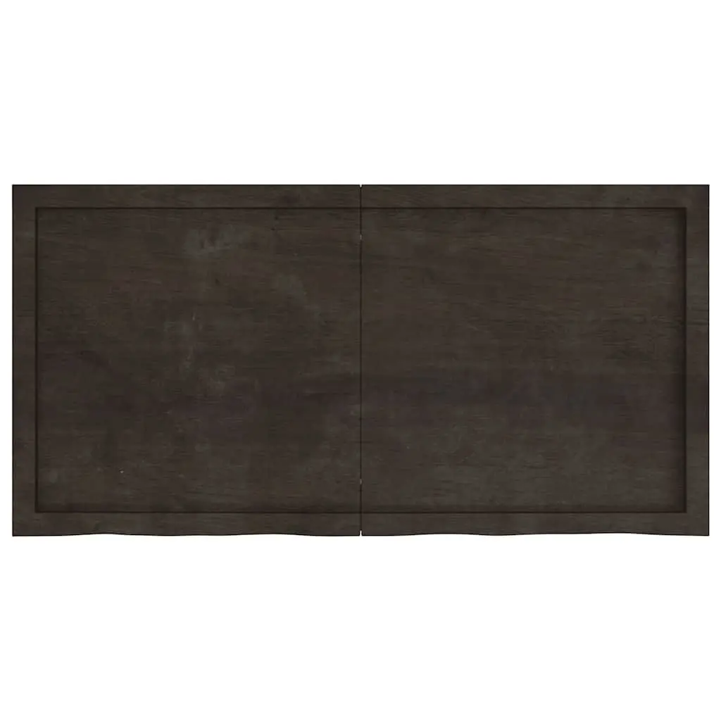 Dark Brown Oak Wall Shelf 120x60cm