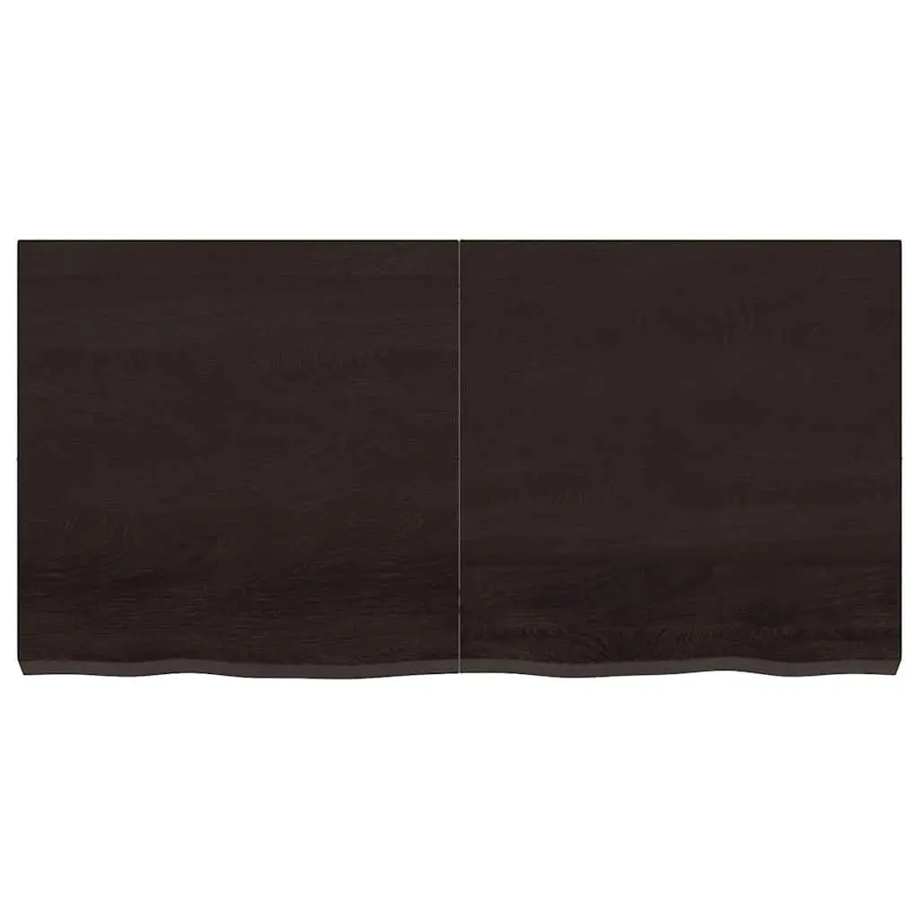 Wall Shelf Solid Oak Wood Folding Storage 120x60cm Dark Brown Rustic