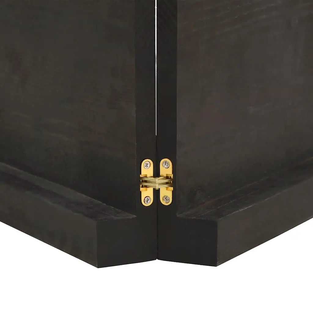 Wall Shelf Solid Oak Wood Folding Storage 120x60cm Dark Brown Rustic