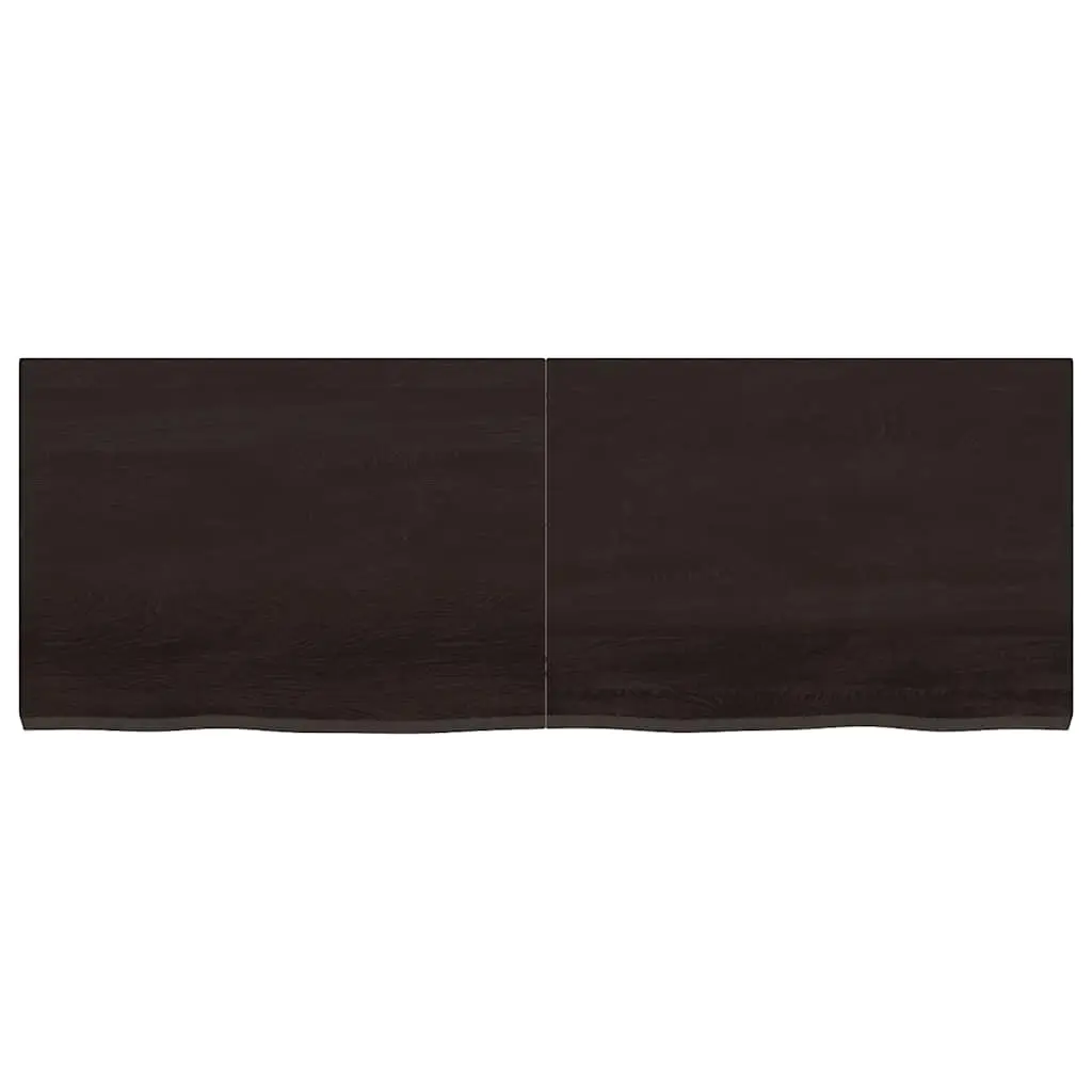 Wall Shelf Solid Oak Wood Rustic Folding Storage 140x50cm Dark Brown