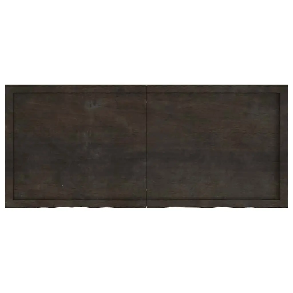 Wall Shelf Dark Brown Solid Oak Wood 140x60cm Rustic Folding Storage Display