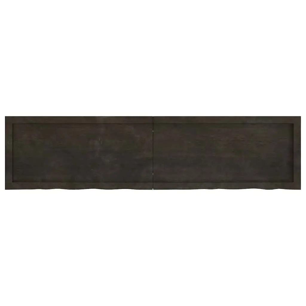Wall Shelf Rustic Brown Solid Oak Foldable Storage Ledge 160x40cm