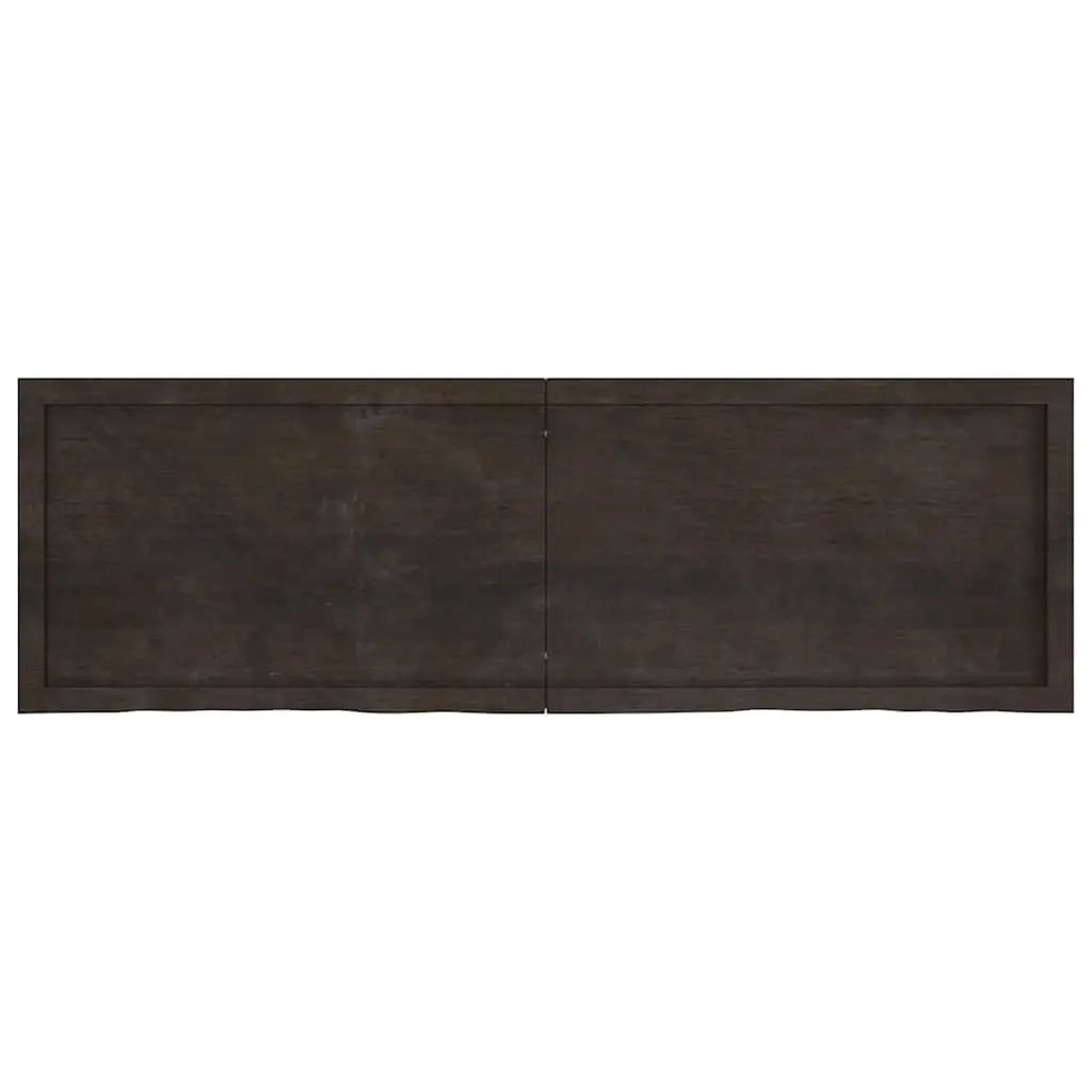 Wall Shelf Dark Brown Solid Oak Wood Storage Shelving Unit Rustic Home Furniture