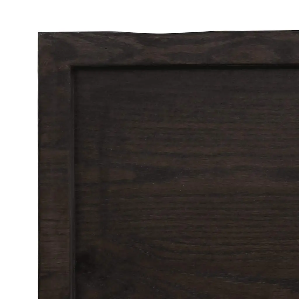 Wall Shelf Dark Brown Solid Oak Wood Rustic Storage Furniture Folding Design
