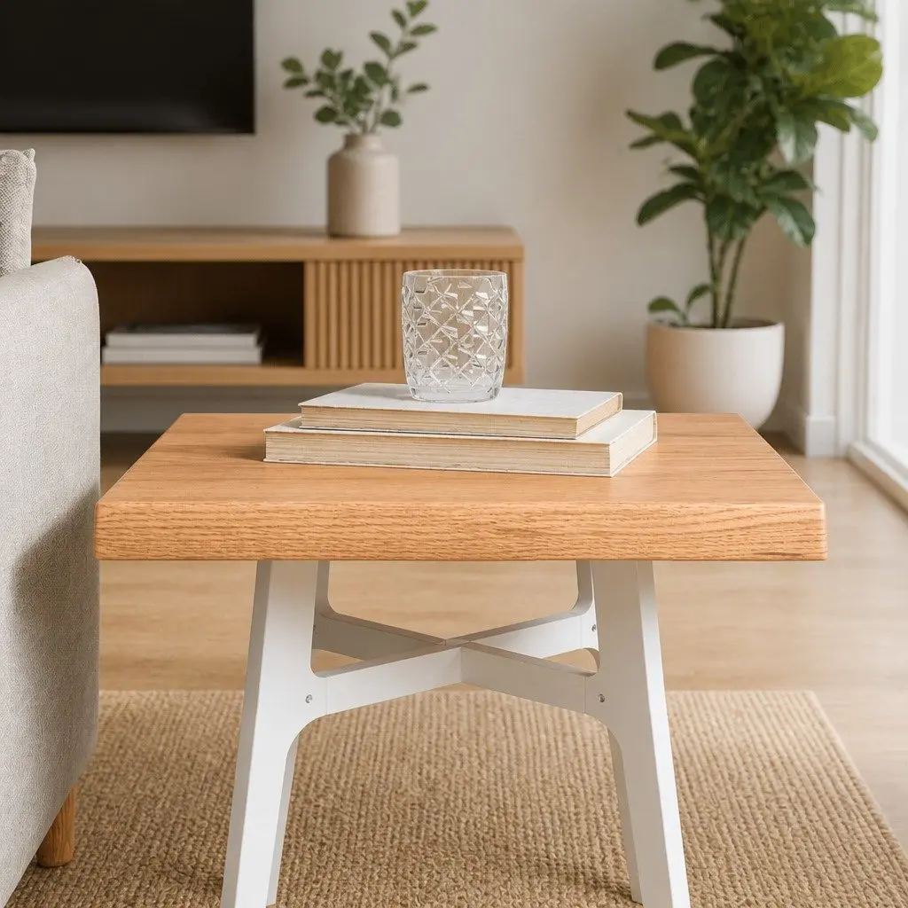 Solid Oak Wood Table Top with Natural Character