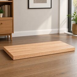 Durable Solid Oak Wood Table Top 80x40cm with Live Edge Design