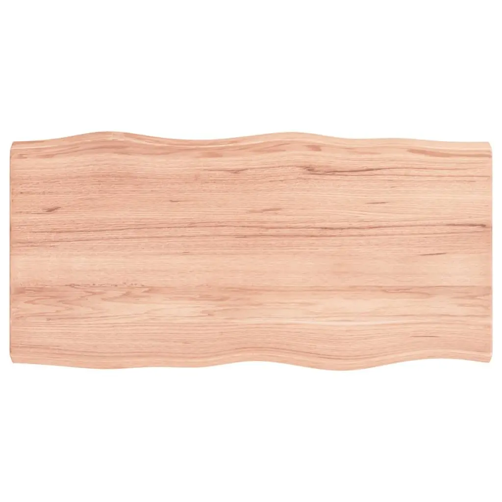 Solid Oak Wood Table Top Replacement Light Brown 80x40cm