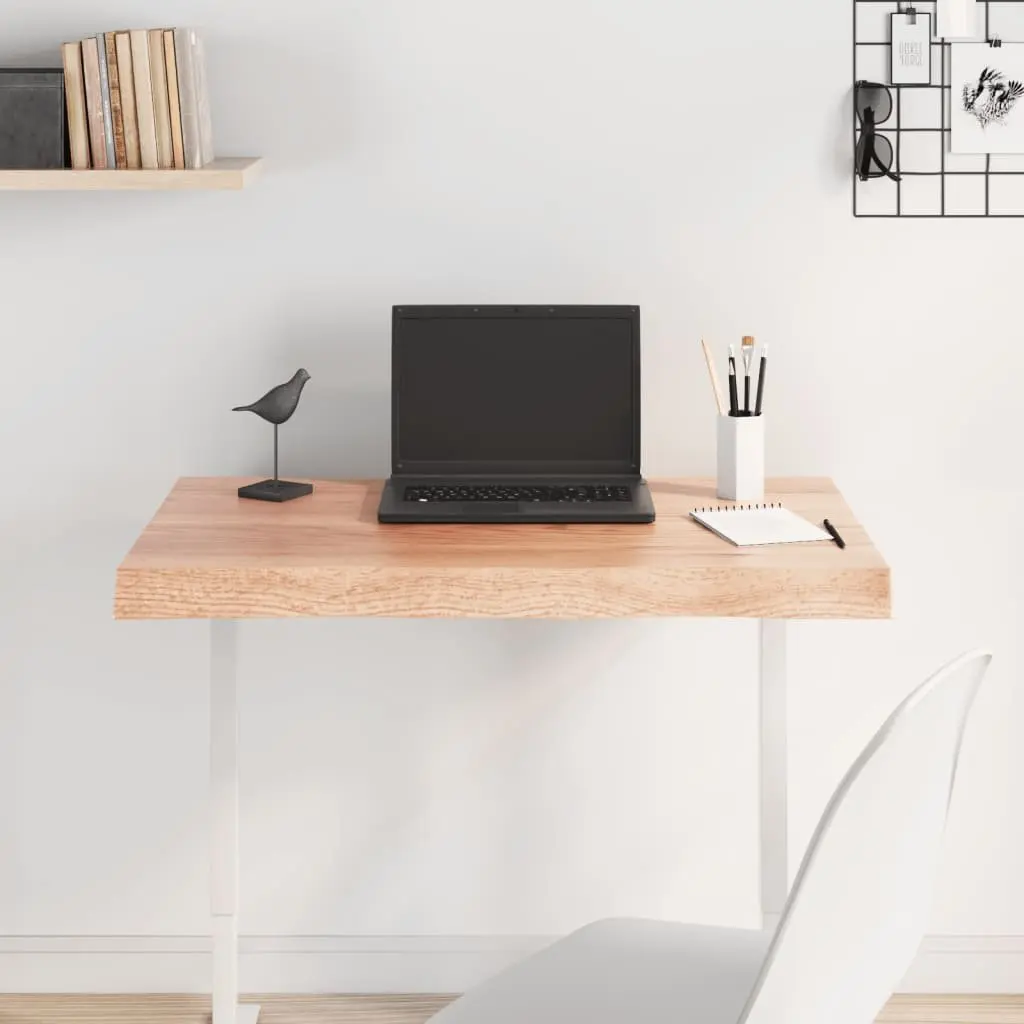 Solid Oak Wood Table Top, 80x40cm Size