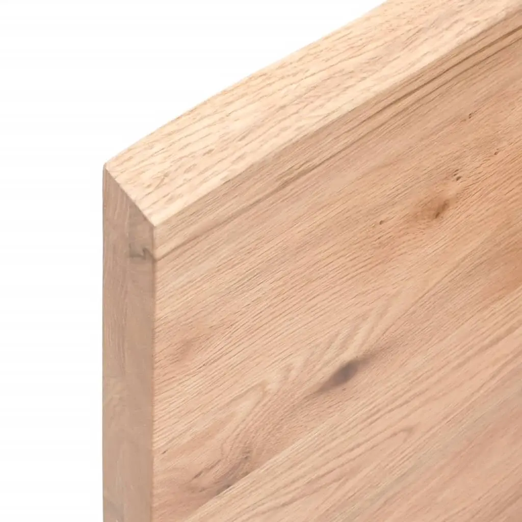 Solid Oak Wood Table Top Live Edge Brown 80x60cm Replacement Dining Surface