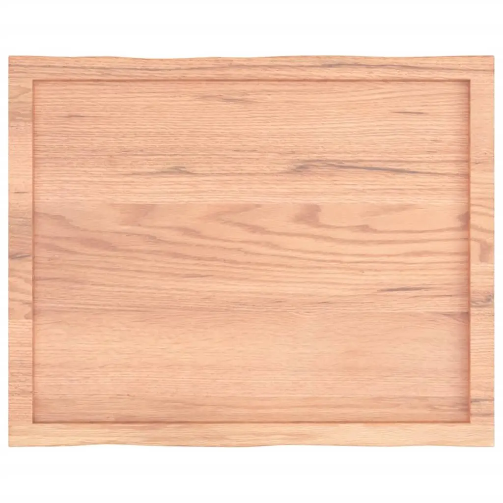 Solid Oak Live Edge Table Top in Brown