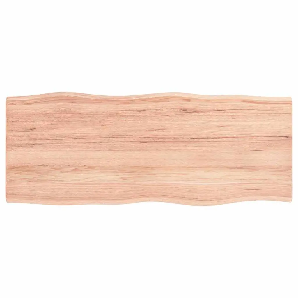 Oak Table Top Live Edge Solid Wood Brown 100x40cm Replacement Dining Kitchen
