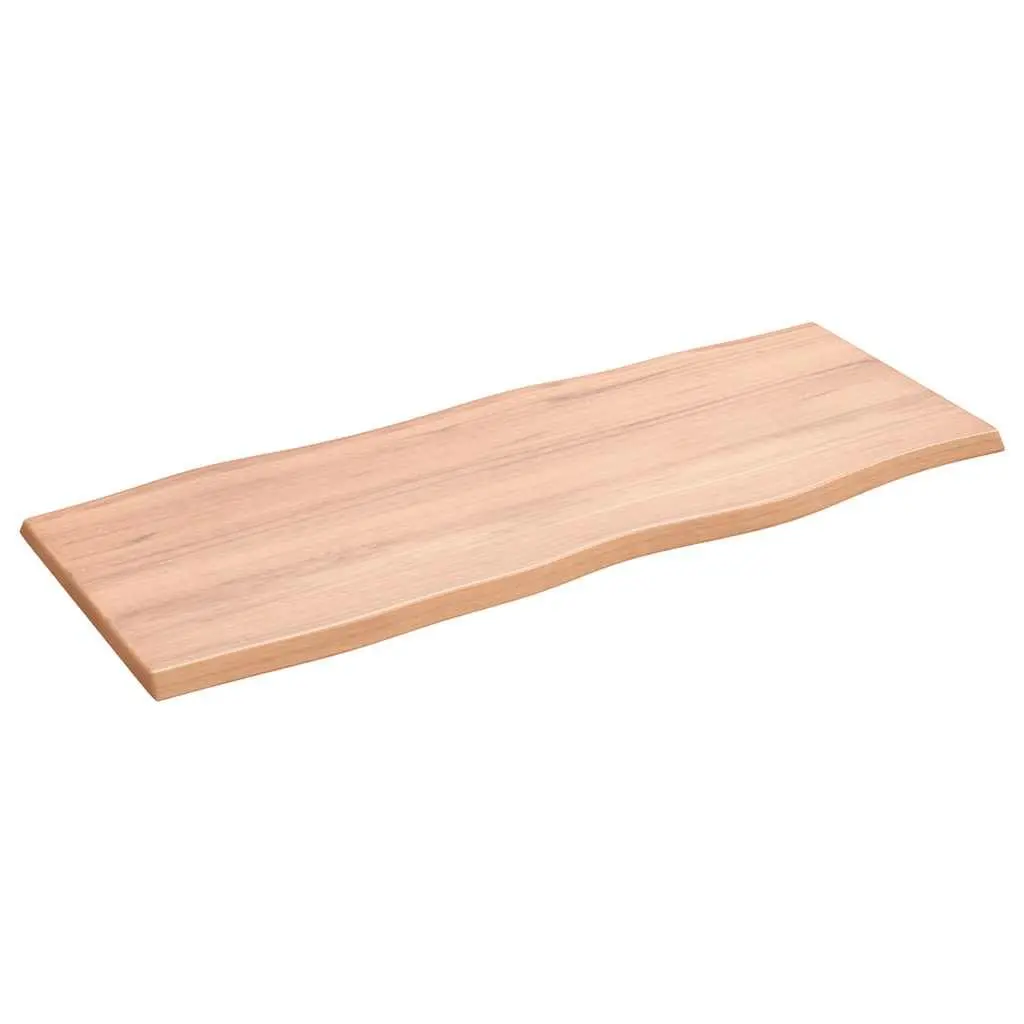 Oak Table Top Live Edge Solid Wood Brown 100x40cm Replacement Dining Kitchen