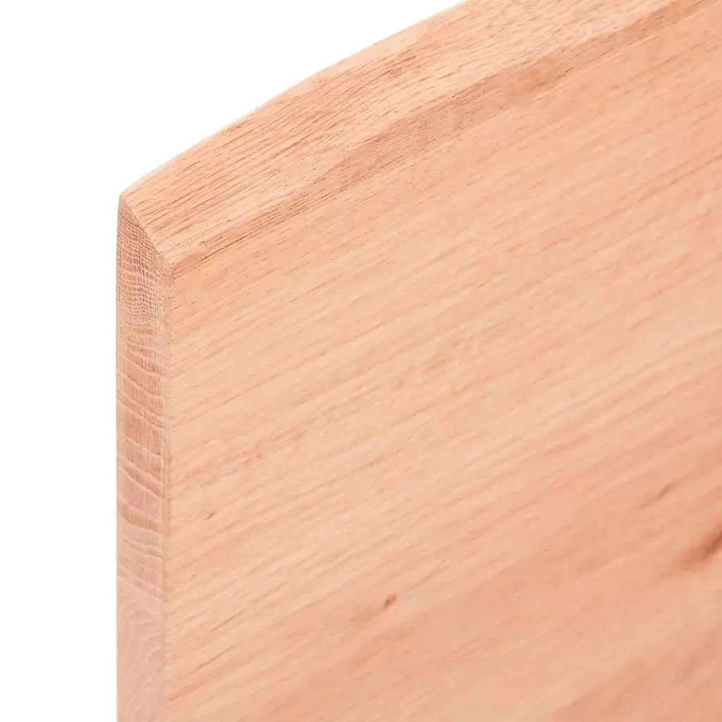 Oak Table Top Live Edge Solid Wood Brown 100x40cm Replacement Dining Kitchen