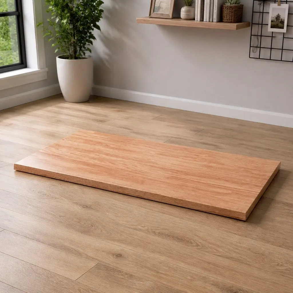 Solid Oak Wood Table Top Live Edge 100x50cm Brown