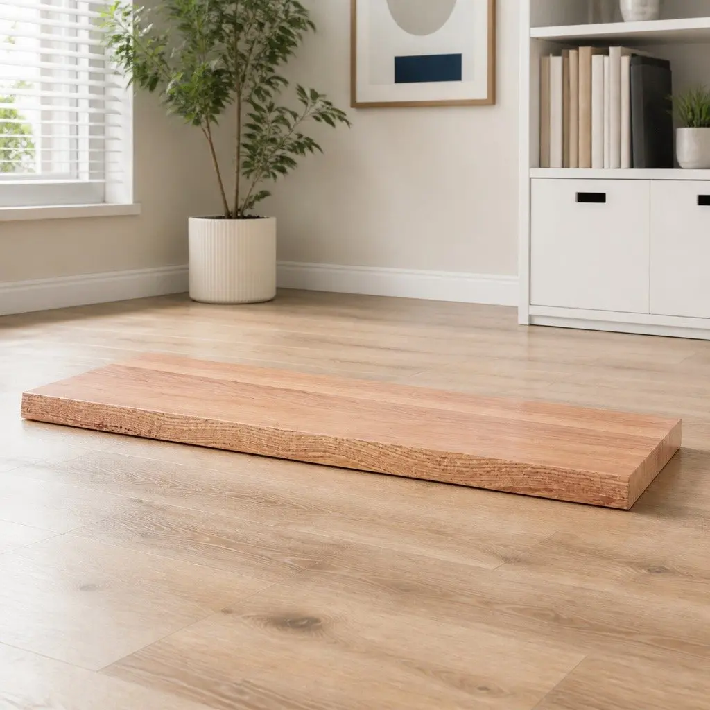 Oak Tabletop Replacement Live Edge Brown 100cm x 60cm Solid Wood for DIY Use