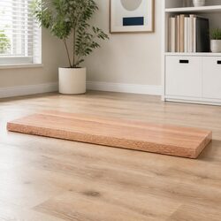 Brown Solid Oak Table Top 100x60cm with Unique Live Edge