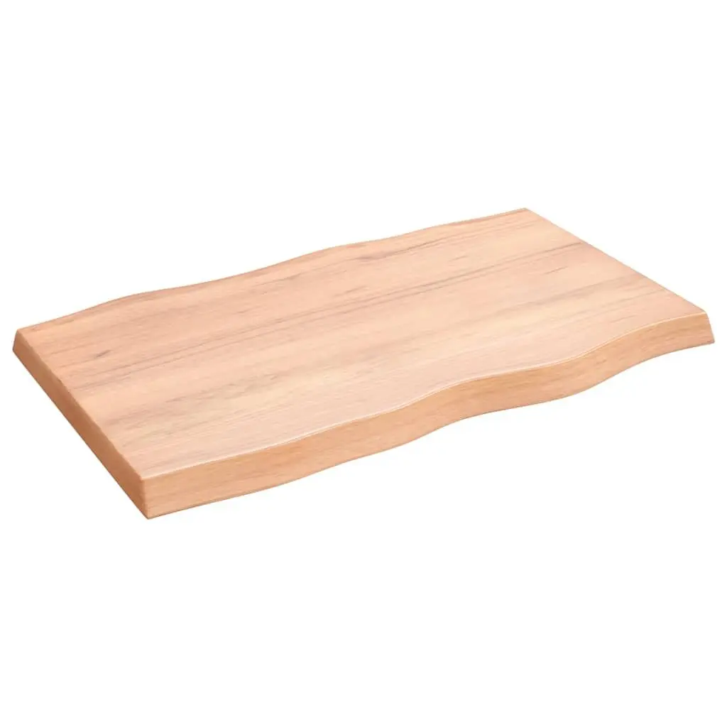 Oak Tabletop Replacement Live Edge Brown 100cm x 60cm Solid Wood for DIY Use