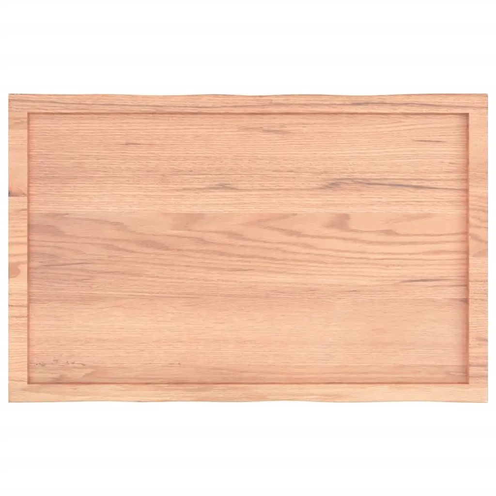 Oak Tabletop Replacement Live Edge Brown 100cm x 60cm Solid Wood for DIY Use