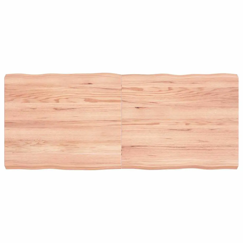 Solid Oak Wood Table Top Light Brown Live Edge Handcrafted Foldable Replacement