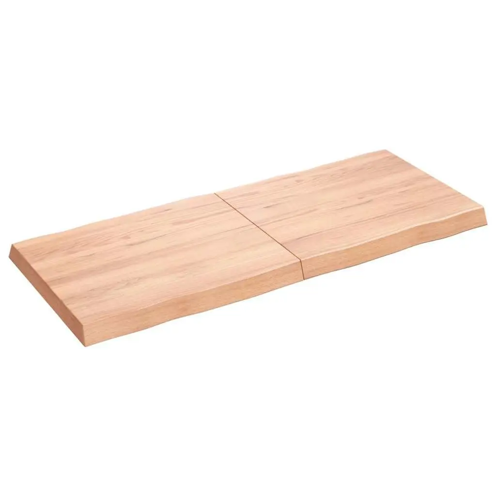 Solid Oak Wood Table Top Light Brown Live Edge Handcrafted Foldable Replacement