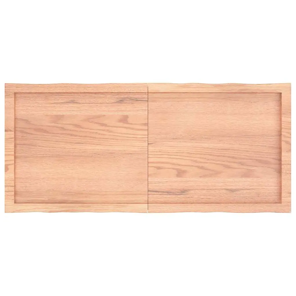 Solid Oak Wood Table Top Light Brown Live Edge Handcrafted Foldable Replacement