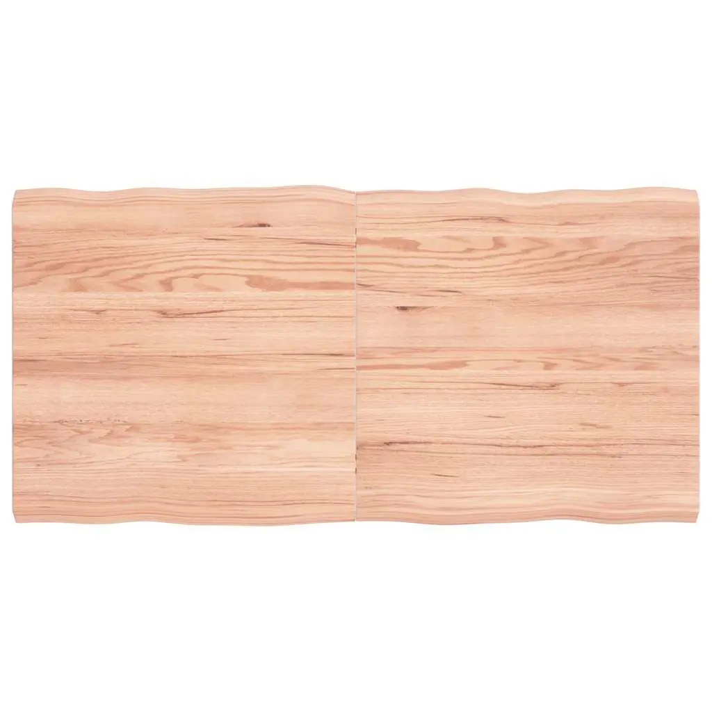Solid Oak Table Top with Natural Live Edge 120x60cm