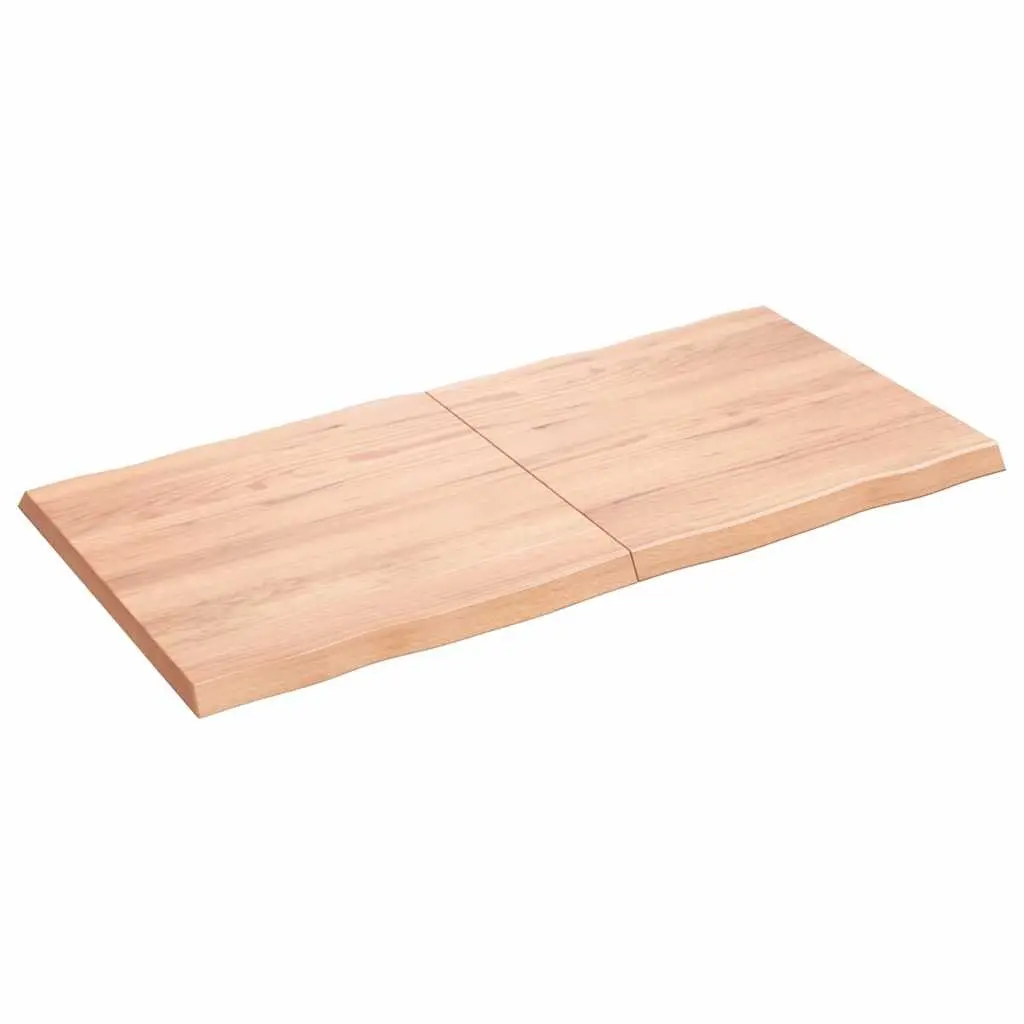 Solid Oak Table Top with Natural Live Edge 120x60cm