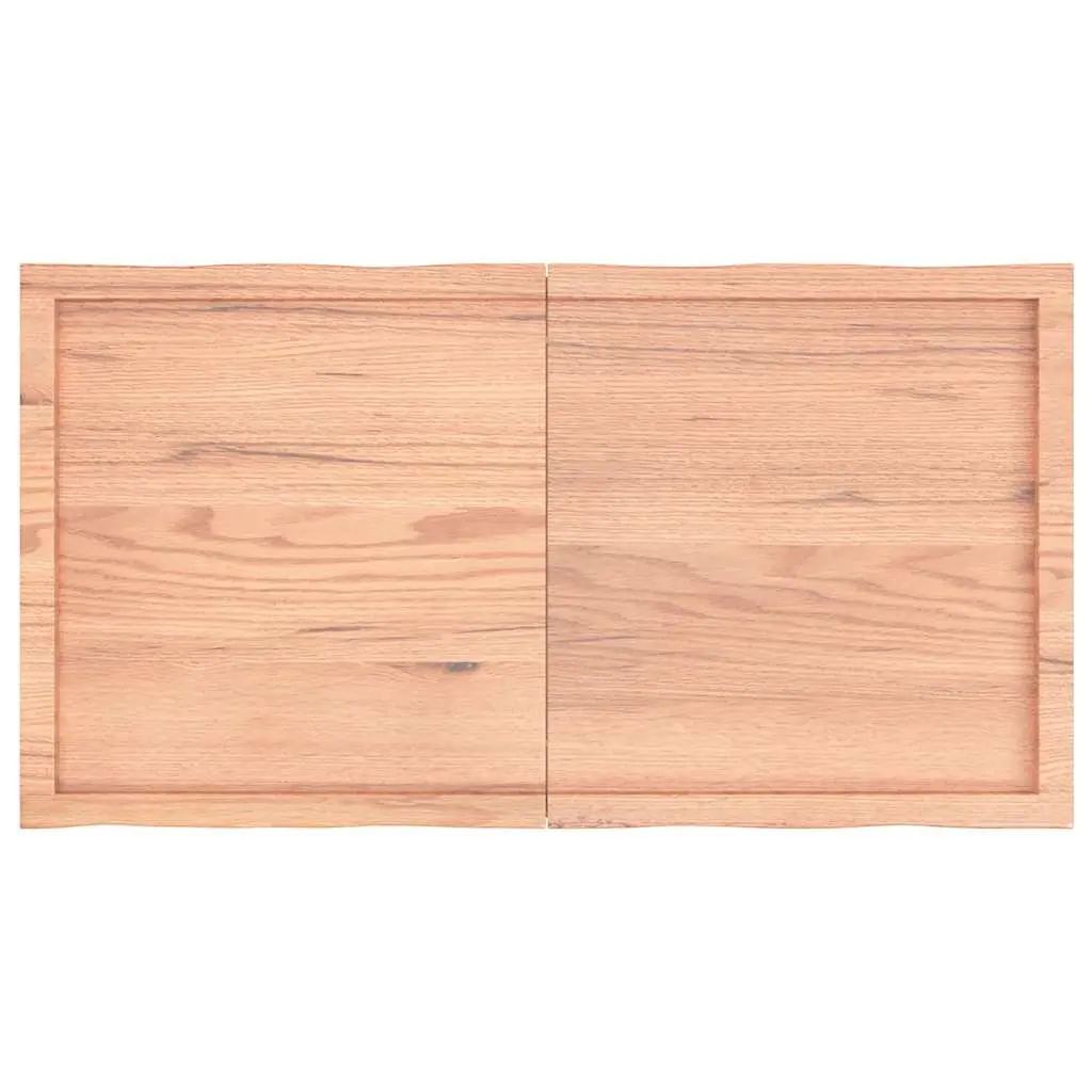 Solid Oak Table Top with Natural Live Edge 120x60cm