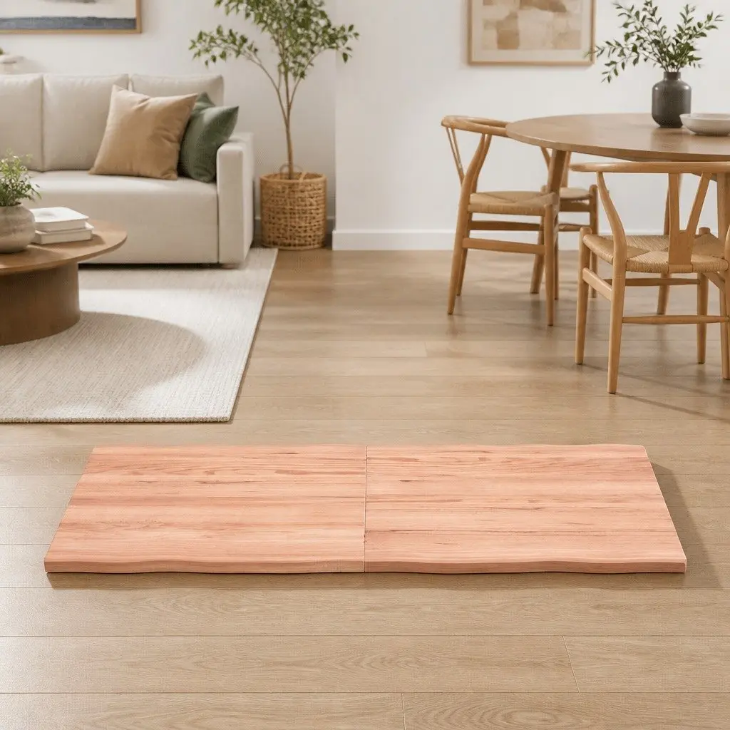 Brown Oak Table Top 140x40cm with Live Edge
