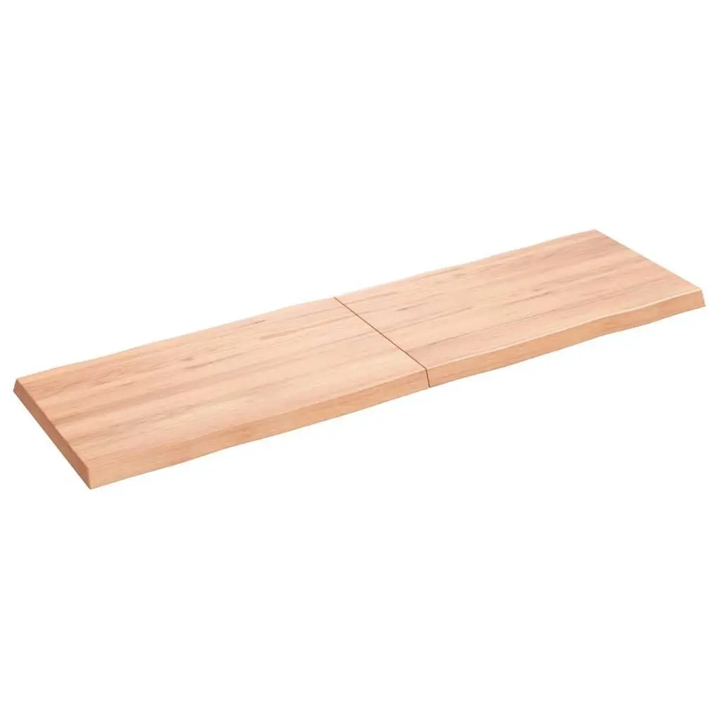 Wooden Table Top Brown 140x40cm Live Edge Solid Oak Foldable