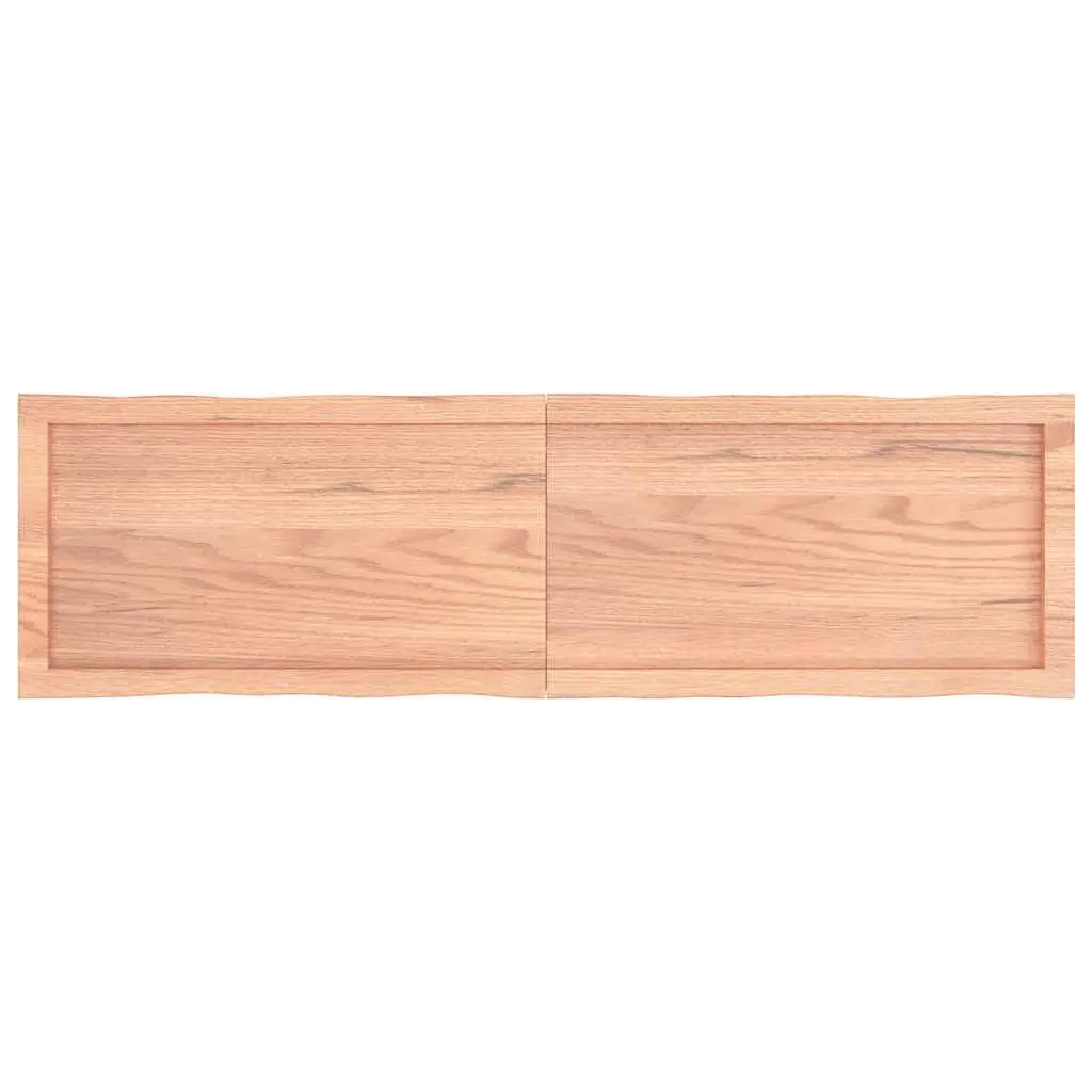 Wooden Table Top Brown 140x40cm Live Edge Solid Oak Foldable