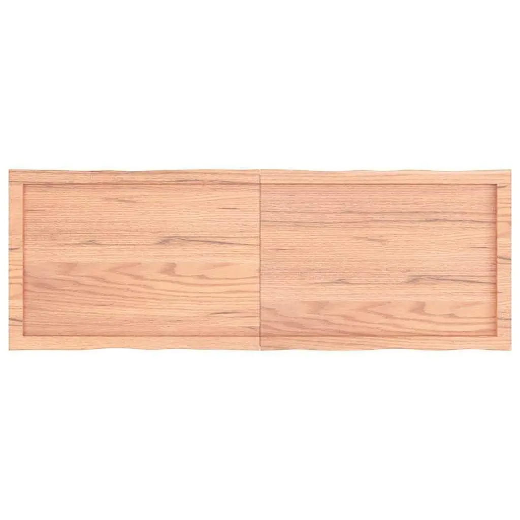 Wooden Table Top Brown Live Edge Solid Oak Folding Replacement Board 140x50cm