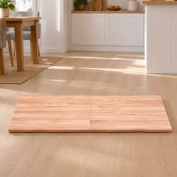 Handcrafted Light Brown Oak Table Top 140x50cm Folding